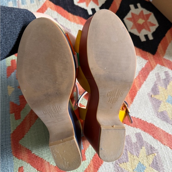 Charlotte Stone Raf Platform Sandals in Solimar Multicolor Size 8 - Picture 8 of 10
